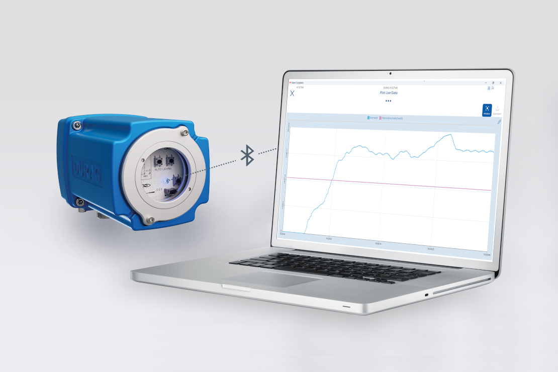 Flame Supervisor with Bluetooth connection to the app (laptop application)