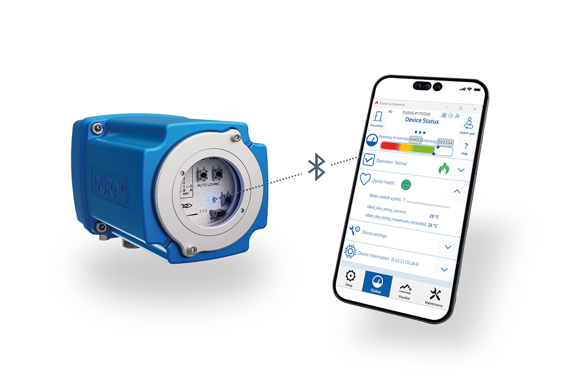 DURAG Flame Supervisor connects to smartphone app